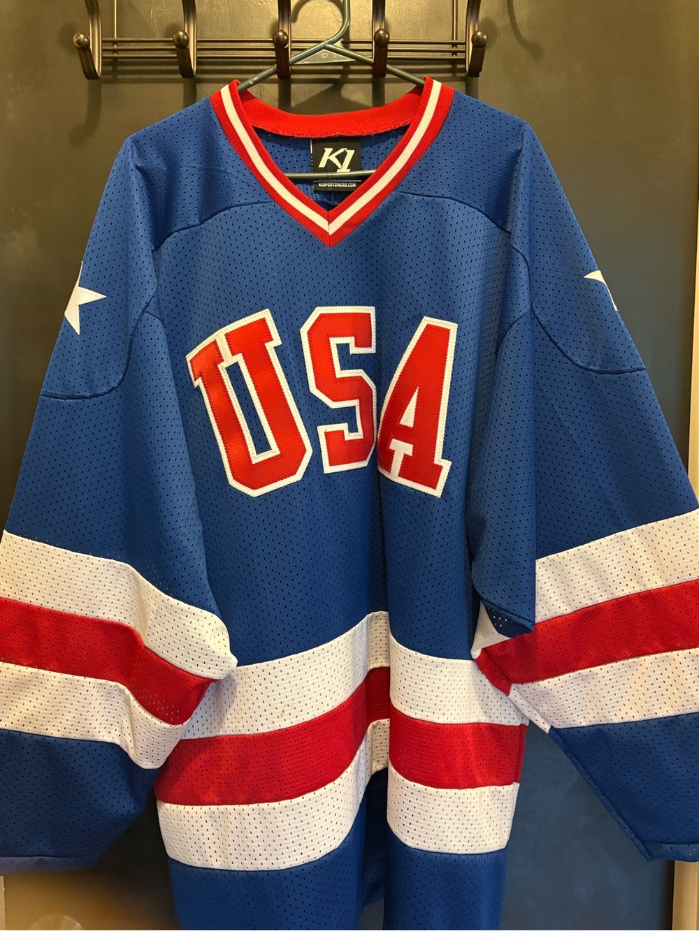 KL Sportswear 1980 Replica Miracle On Ice Olympic USA Hockey Jersey Men’s XL